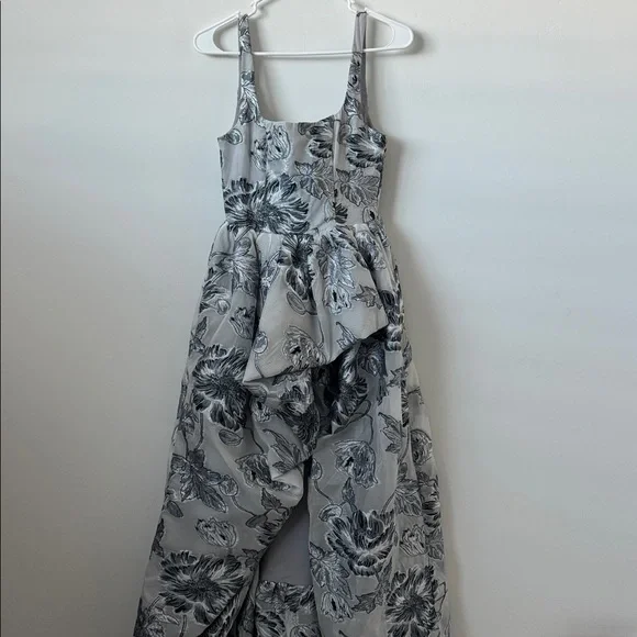 Elliat Blossom Silver Jacquard High-Low Maxi Dress Size: XS - Picture 4 of 13